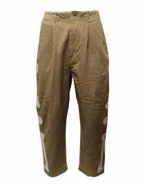 Kapital beige trousers with bones embroidered on the sides K2003LP047 BEIGE