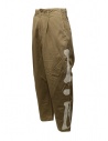 Kapital pantaloni beige con ossa ricamate ai latishop online pantaloni uomo