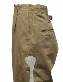 Kapital beige trousers with bones embroidered on the sides mens trousers buy online