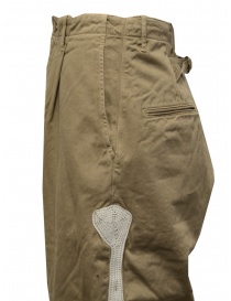 Kapital pantaloni beige con ossa ricamate ai lati pantaloni uomo acquista online