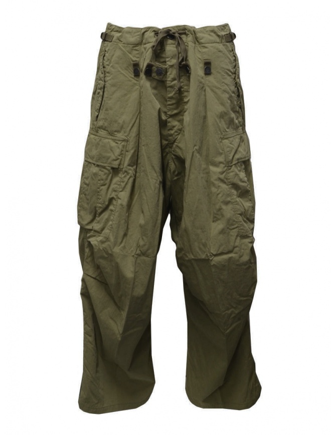Kapital khaki green jumbo cargo pants EK-624 KHAKI mens trousers online shopping