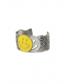 Jewels online: Kapital brass bracelet with smile and labyrinths