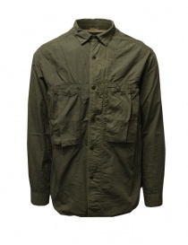 Camicie uomo online: Kapital camicia khaki con tre tasche frontali