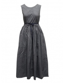 Kapital apron dress in pinstripe denim K2009OP029 IDG