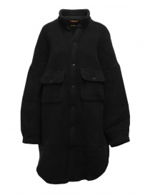 Womens coats online: Kapital shirt-coat in black wool