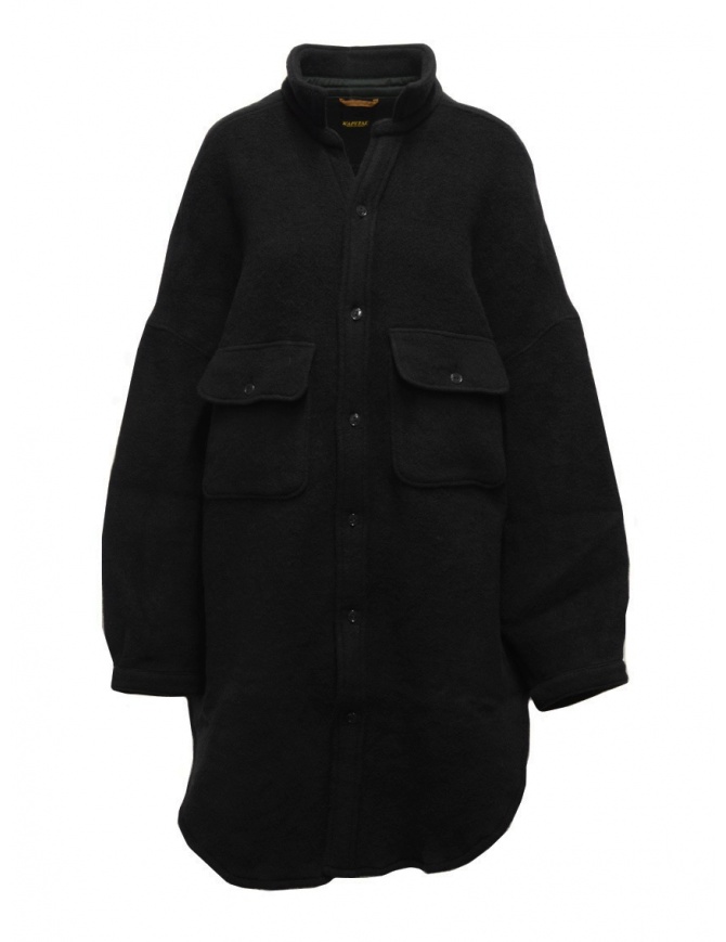 Kapital shirt-coat in black wool EK-839 BLK womens coats online shopping