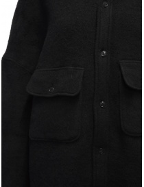 Kapital shirt-coat in black wool womens coats buy online