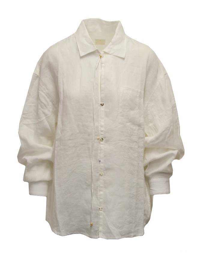 Kapital camicia bianca ricamata in lino K2009LS002 WHITE camicie donna online shopping