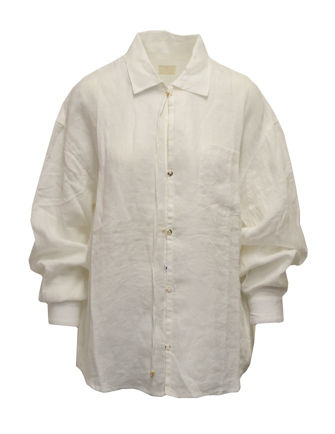 Kapital white shirt embroidered in linen K2009LS002 WHITE womens shirts online shopping