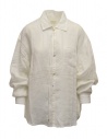 Kapital camicia bianca ricamata in lino acquista online K2009LS002 WHITE