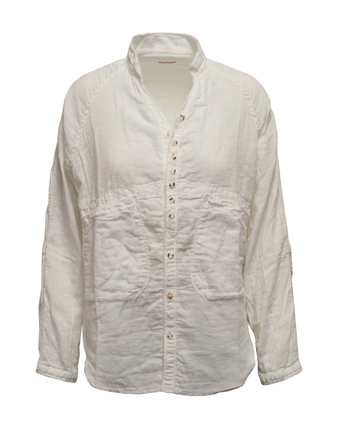 Kapital camicia bianca bordi sdruciti EK-534 WHITE camicie donna online shopping