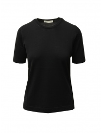 Goes Botanical black Merino wool t-shirt 135D NERO