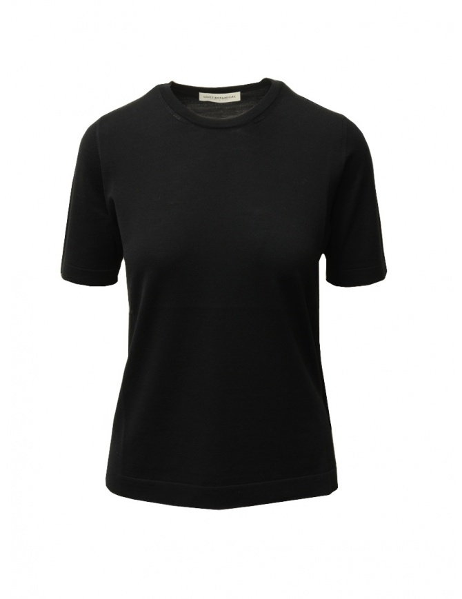 Goes Botanical black Merino wool t-shirt 135D NERO womens t shirts online shopping