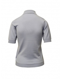 Goes Botanical polo shirt in light blue Merino wool