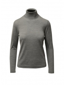 Goes Botanical grey turtleneck sweater in merino wool 140D 1000 CENERE order online