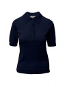 Goes Botanical polo in lana Merino blu acquista online 139D 3343 BLU