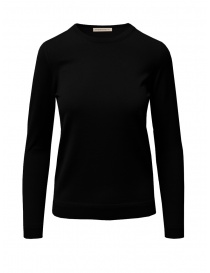 Goes Botanical black Merino wool sweater 141D NERO