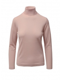 Women s knitwear online: Goes Botanical turtleneck in light antique pink merino wool