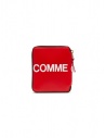 Comme des Garçons red leather wallet with logo buy online SA2100HL HUGE LOGO RED