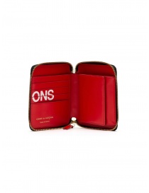 Comme des Garçons red leather wallet with logo buy online