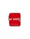 Comme des Garçons red leather wallet with logo SA2100HL HUGE LOGO RED price