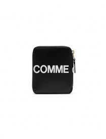 Comme des Garçons portafoglio compatto nero con logo SA2100HL HUGE LOGO BLACK order online