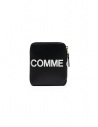 Comme des Garçons black compact wallet with logo buy online SA2100HL HUGE LOGO BLACK