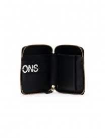 Comme des Garçons black compact wallet with logo buy online