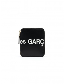 Comme des Garçons black compact wallet with logo price