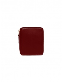 Wallets online: Comme des Garçons square wallet in burgundy leather