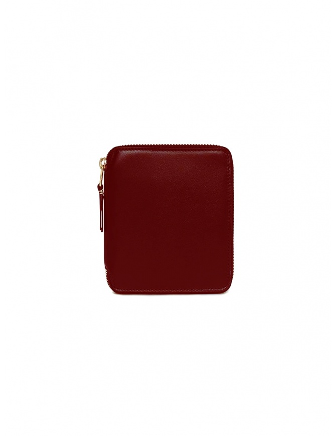 Comme des Garçons portafoglio quadrato in pelle borgogna SA2100 RED Comme des Garçons portafoglio quadrato in pelle borgogna SA2100 RED portafogli online shopping
