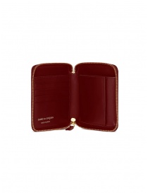 Comme des Garçons square wallet in burgundy leather