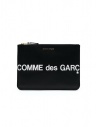 Comme des Garçons SA5100HL pouch in black leather with huge logo buy online SA5100HL HUGE LOGO BLACK