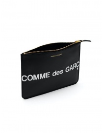 Comme des Garçons SA5100HL pouch in black leather with huge logo