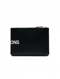 Comme des Garçons SA5100HL pouch in black leather with huge logo price