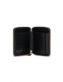 Comme des Garçons square wallet in black leather buy online