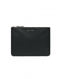 Comme des Garçons medium pouch in black leather SA5100 BLACK