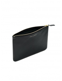 Comme des Garçons medium pouch in black leather buy online