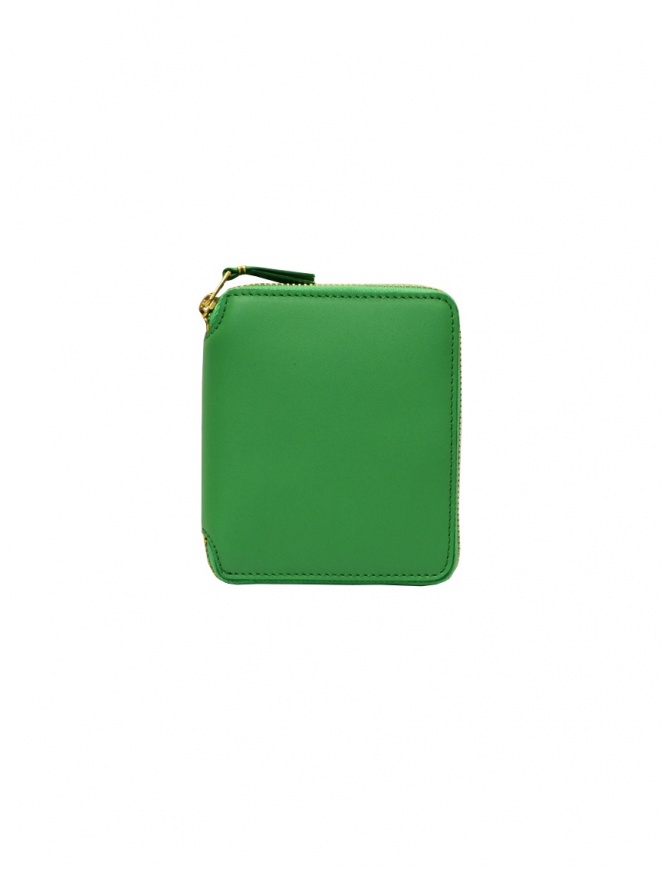 Comme des Garçons green leather wallet SA2100 SA2100 GREEN wallets online shopping
