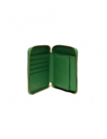 Comme des Garçons green leather wallet SA2100