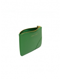 Comme des Garçons green leather pouch SA8100