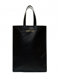 Bags online: Comme des Garçons black leather tote bag