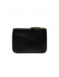 Comme des Garçons SA8100 black leather pouch purse