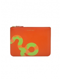 Comme des Garçons Ruby Eyes pouch in orange leather SA5100RE ORANGE order online
