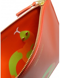 Comme des Garçons Ruby Eyes pouch in orange leather