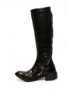 Carol Christian Poell AF/0991L black diagonal zip knee high boots AF/0991L-IN CORS-PTC/010 price