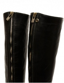 Carol Christian Poell AF/0991L black diagonal zip knee high boots womens shoes price