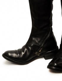 Carol Christian Poell AF/0991L stivali al ginocchio in pelle nera cerniera diagonale acquista online prezzo