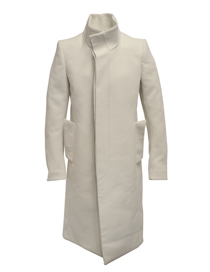 Carol Christian Poell cappotto bianco a collo alto OM/2658B-IN KOAT-BW/110 cappotti uomo online shopping