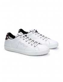 Leather Crown W_LC06_20113 white sneakers with spotted heel online